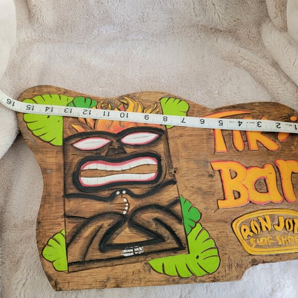 15" x 10½" Ron Jon Wood Decor Tiki Sign Bar Pool Man Cave Surfer Gift Nautical - Picture 15 of 16